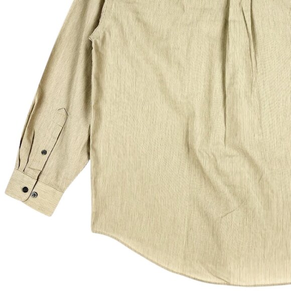 Van Heusen Men's Wrinkle-Free Stain Shield Button-Down Tan Shirt Size L 16-16.5 - Picture 6 of 9